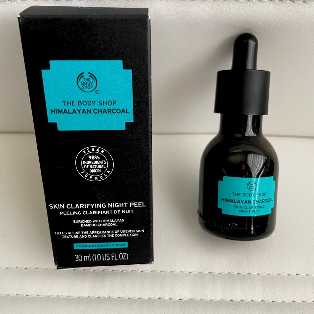 NIB The Body Shop New Himalayan Charcoal Skin Clarifying Night Peel 30 ml